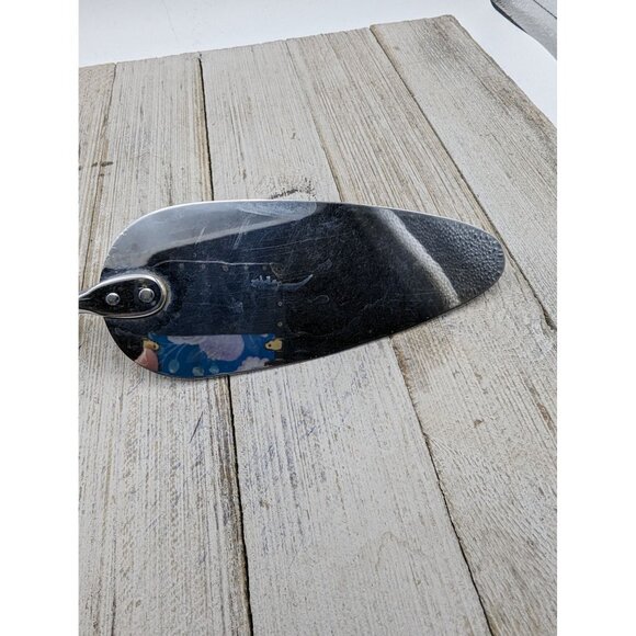 Irvin Ware Chrome Pie Cake Server USA Curved Handle Flatware Serving Piece - Picture 7 of 7